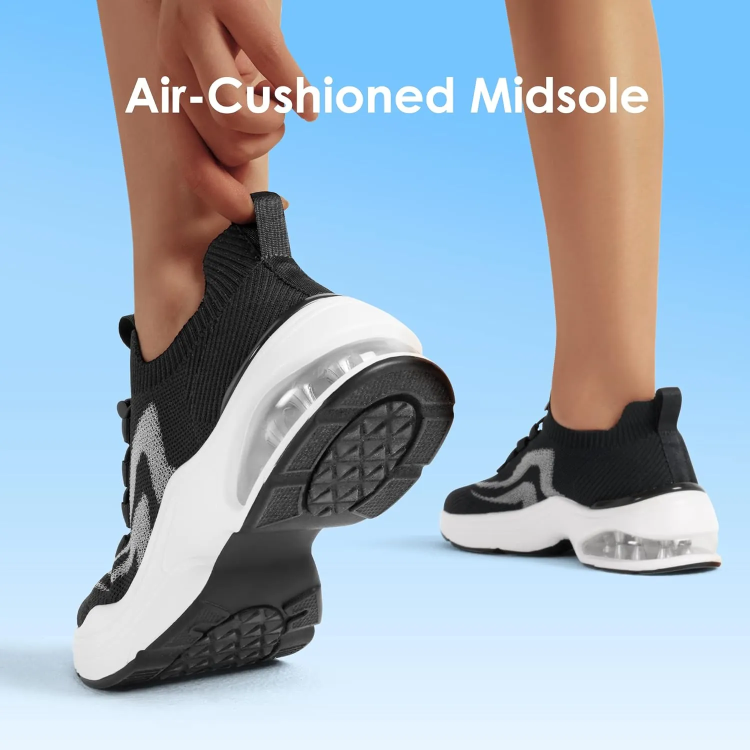 DREAM PAIRS Women's Slip On Walking Sneakers, Air Cushion Tennis Shoes, Slip Resistant Athletic Footwear for Nurse, Casual, Gym Workout