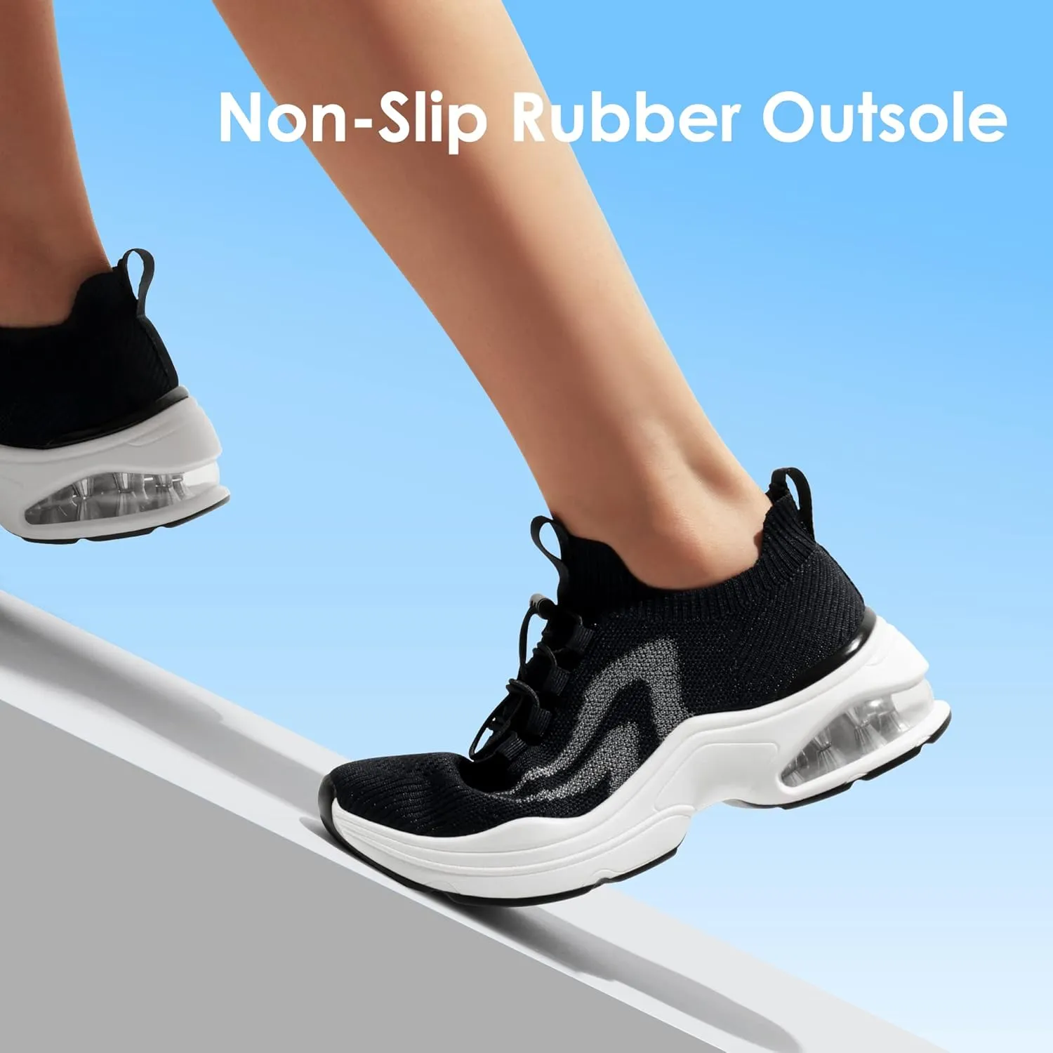 DREAM PAIRS Women's Slip On Walking Sneakers, Air Cushion Tennis Shoes, Slip Resistant Athletic Footwear for Nurse, Casual, Gym Workout