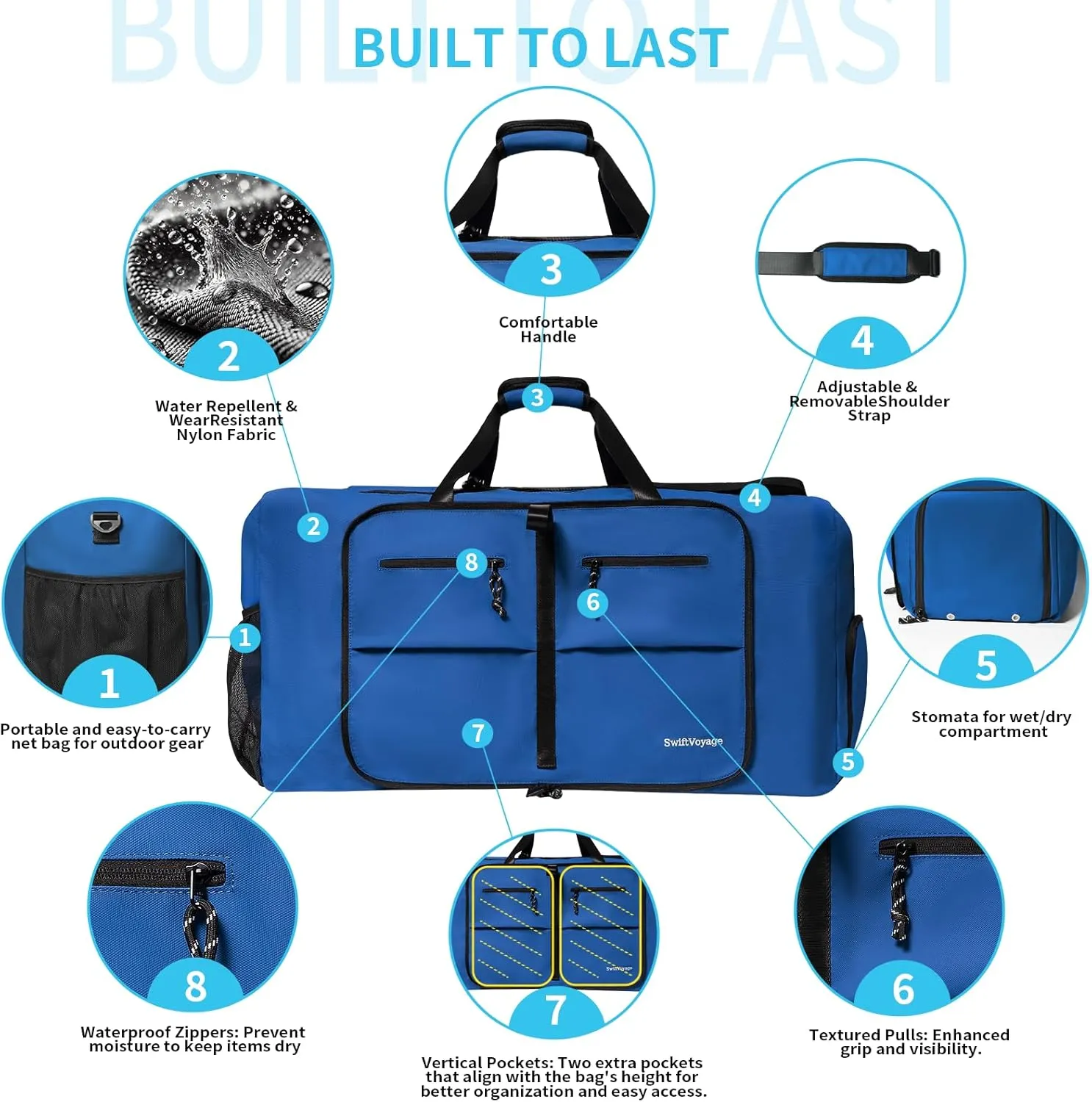 Duffle Bag Foldie Travel Bag Expandable Duffle Bag for Travel Duffle Bag for Men Travel Duffel Bags Mens Travel Bag Canvas Foldable Heavy Duty Large Sports Camping Extra Large Foldable Luggage Bag 100