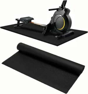 Durable Treadmill Rowing Machine Mat 84 x 36, 1/4" Thick Treadmill Mat for Carpet Floors Protect, Non-Slip Mat for Under Rowing Machine on Carpet, Noise Reduction, Stationary, Exercise Equipment Mat