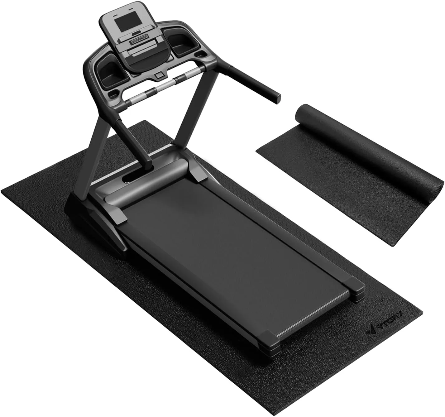Durable Treadmill Rowing Machine Mat 84 x 36, 1/4" Thick Treadmill Mat for Carpet Floors Protect, Non-Slip Mat for Under Rowing Machine on Carpet, Noise Reduction, Stationary, Exercise Equipment Mat