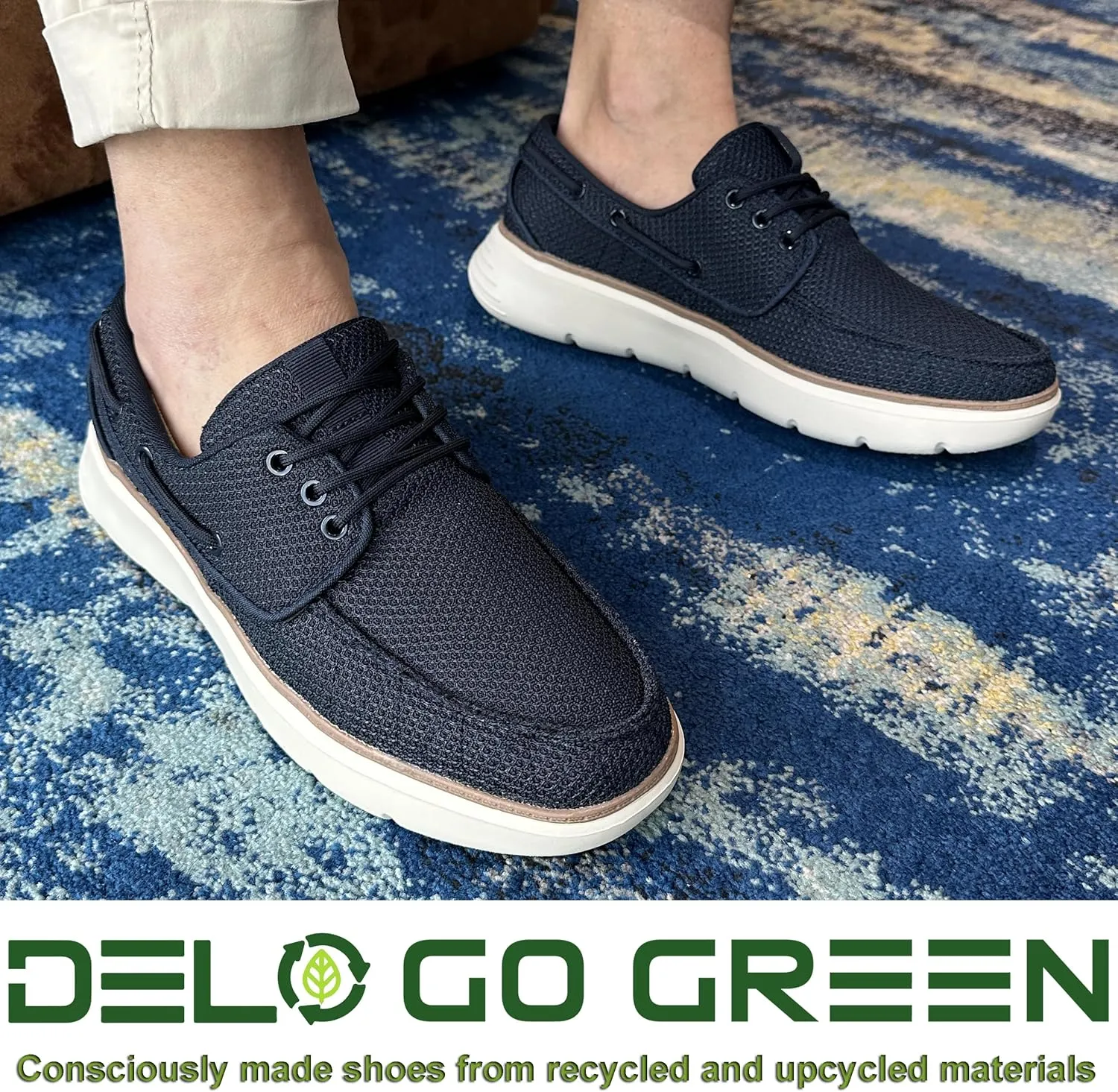 ECO-Friendly Boat Shoe, Lightweight, Breathable Men's Casual Footwear