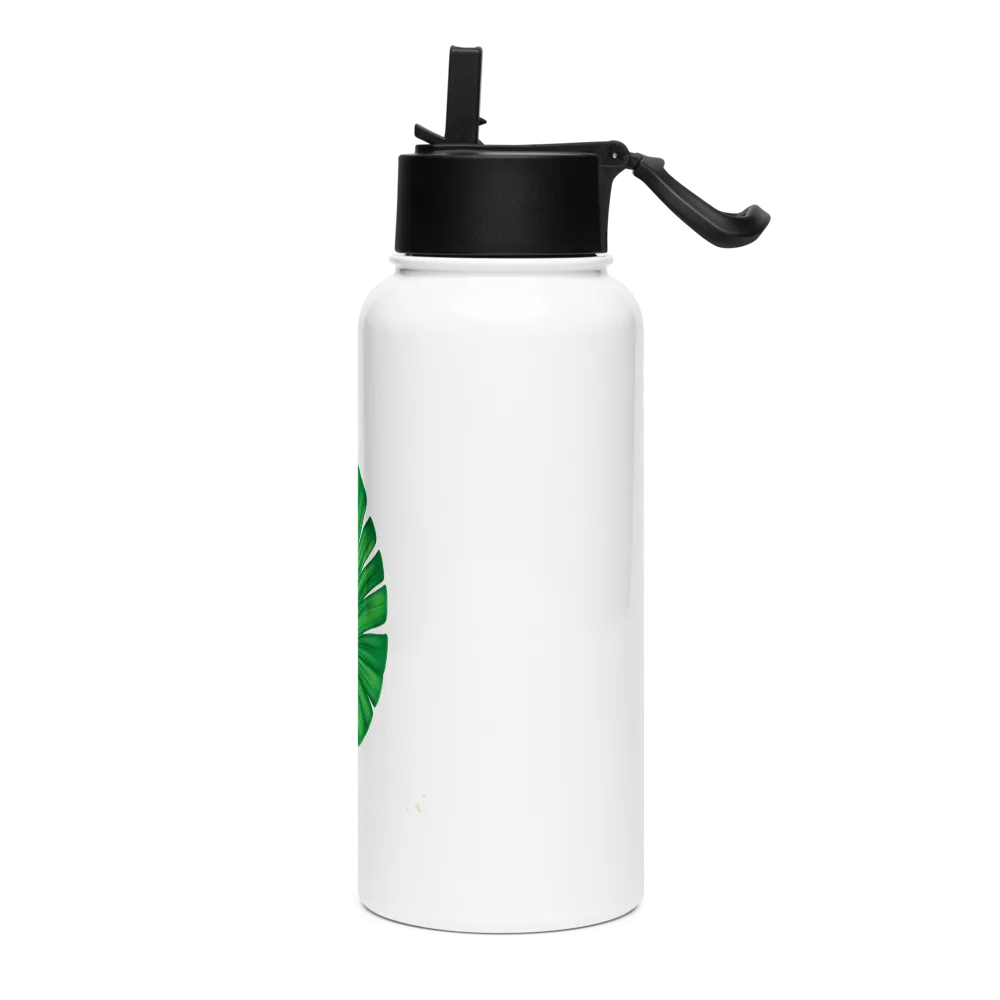 Eco-Friendly Stainless Steel Water Bottle with Leaf Design