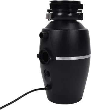 Electric Waste Disposal, Quiet Running Downspout Garbage Disposal with Triple Sound Insulation for Kitchen 1300mL Capacity, Overload, Dishwasher (US Plug 110V)