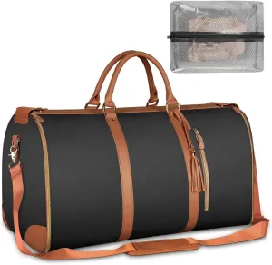 Emmafy Travel Carry-On & Garment Bag, Foldable Clothing Bag (Black)