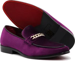 Enzo Romeo Plum05 Men's Dress Loafers Elastic Slip on with Buckle Fashion Shoes