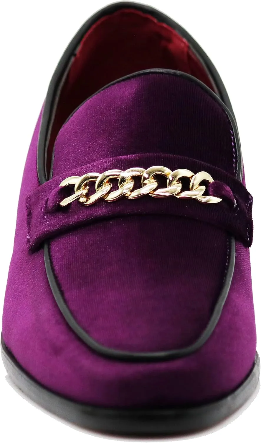 Enzo Romeo Plum05 Men's Dress Loafers Elastic Slip on with Buckle Fashion Shoes
