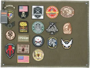 EXCELLENT ELITE SPANKER Tactical Patchs Display Board Foldable Military Patch Holder Panel (Ranger Green, L)