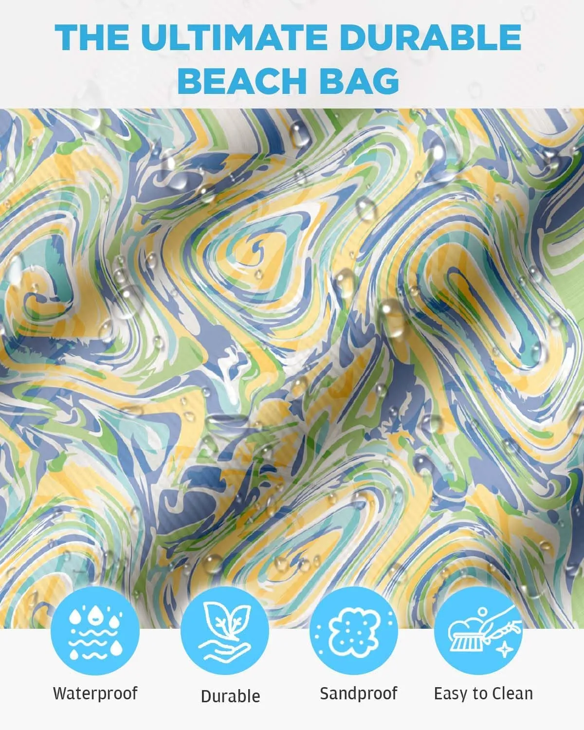 Extra Large Beach Bag for Women - Waterproof Sandproof Over-Size Carry On Beach Tote with 5 Pockets Gifts for Women