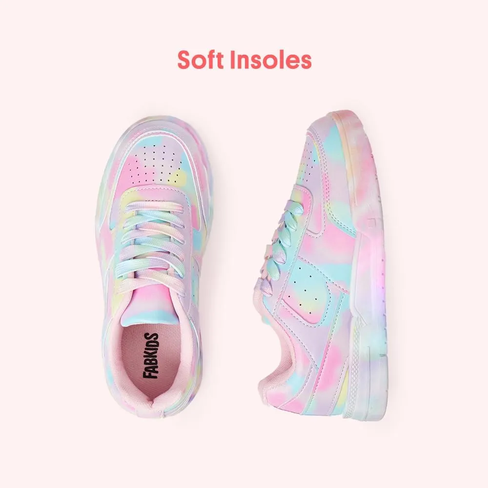 FabKids Kids Sneakers Boys Girls White Shoes Low Top Lace Up Footwear for Toddler Little Kid Big Kid