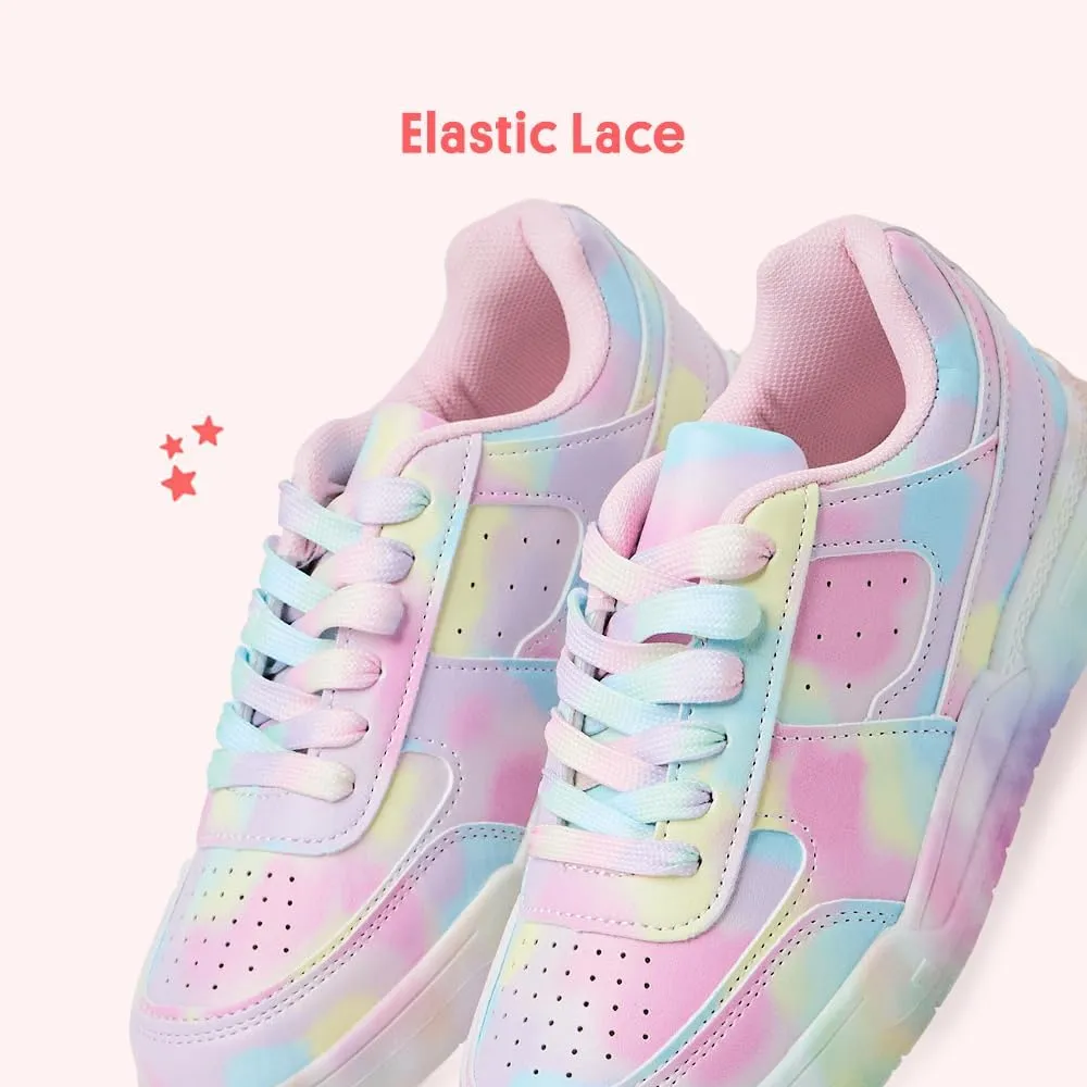 FabKids Kids Sneakers Boys Girls White Shoes Low Top Lace Up Footwear for Toddler Little Kid Big Kid