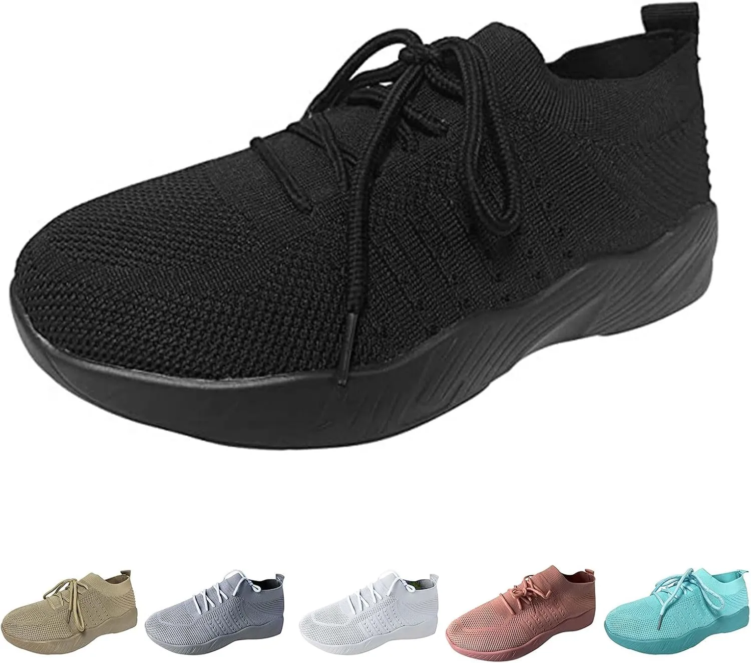Fashion Sneakers for Women Comfortable Breathable Mesh Walking Shoes Summer Lightweight Low Heel Tennis Non Slip Gym Workout Athletic Sport Jogger Shoes