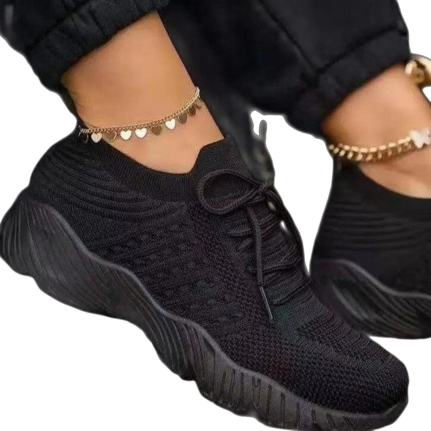 Fashion Sneakers for Women Comfortable Breathable Mesh Walking Shoes Summer Lightweight Low Heel Tennis Non Slip Gym Workout Athletic Sport Jogger Shoes
