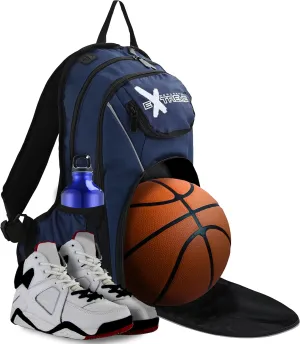 Fast Forward Extreme Basketball Backpack For Men | Black Backpack Youth Basketball Bags for Boys | Sports Gym Bag with Shoe Compartment | Gym Accessories for Men