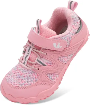 FEETCITY Kids Barefoot Shoes Boys Girls Sneakers Toddler Walking Shoes Kids Hiking Shoe Lightweight Outdoor Tennis Shoe
