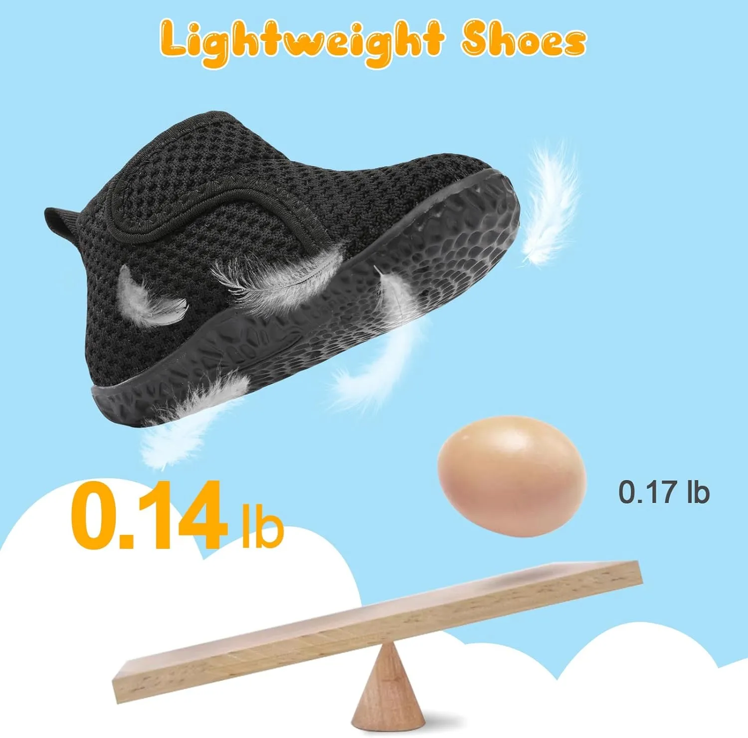 FEETCITY Lightweight Baby Sock Shoes Baby Walking Shoes Boys Girls Infant High-Top Shoe 12-18 Months