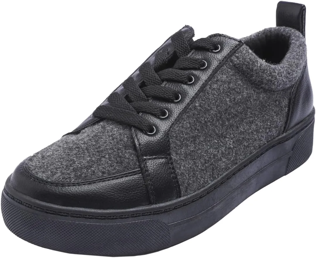 FEVERSOLE Women's Comfort Lightweight Sneaker Vegan Leather Platform Casual Walking Shoes