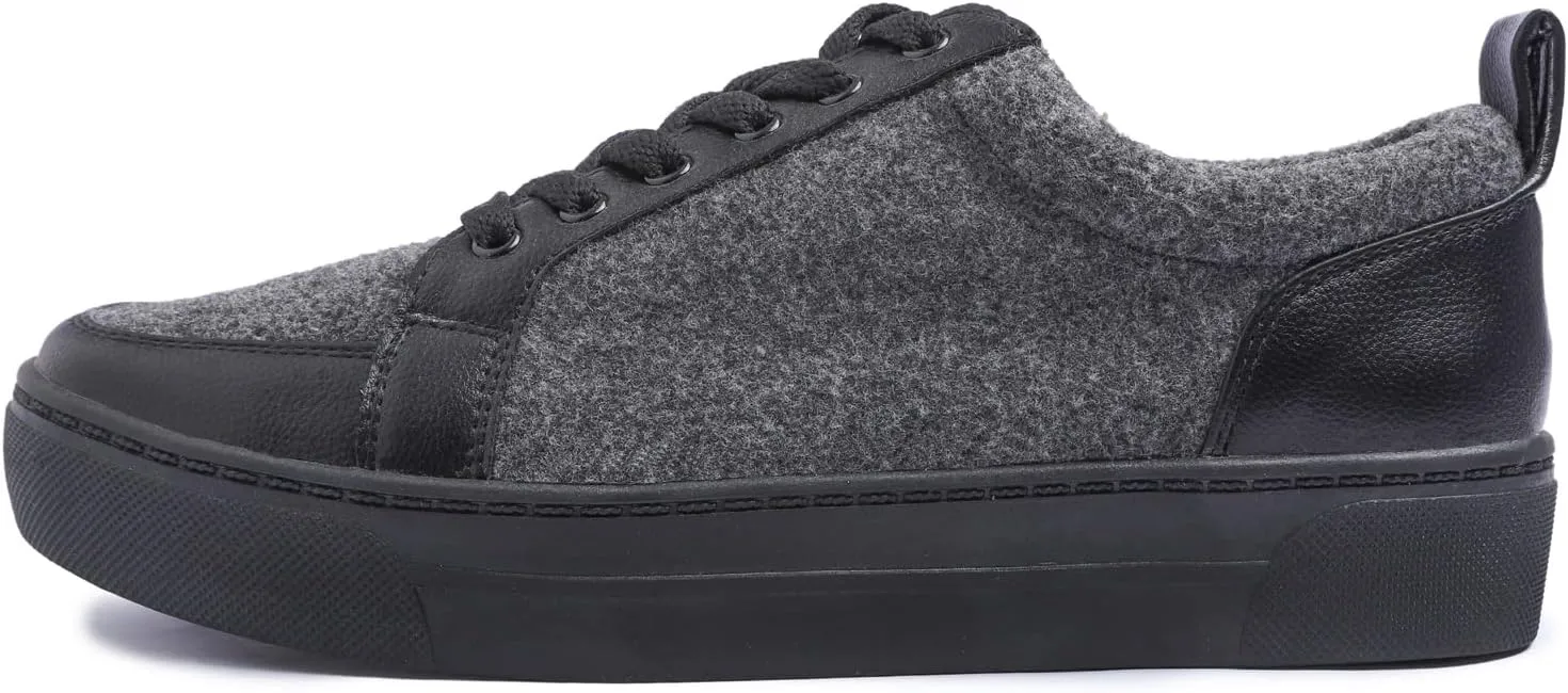 FEVERSOLE Women's Comfort Lightweight Sneaker Vegan Leather Platform Casual Walking Shoes