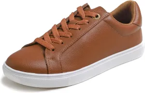 FEVERSOLE Women's Fashion Lightweight Spring Summer Vegan Leather Sneaker Casual Comfort Walking Shoes
