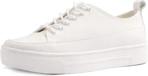 FEVERSOLE Women's Fashion Lightweight Spring Summer Vegan Leather Sneaker Casual Comfort Walking Shoes