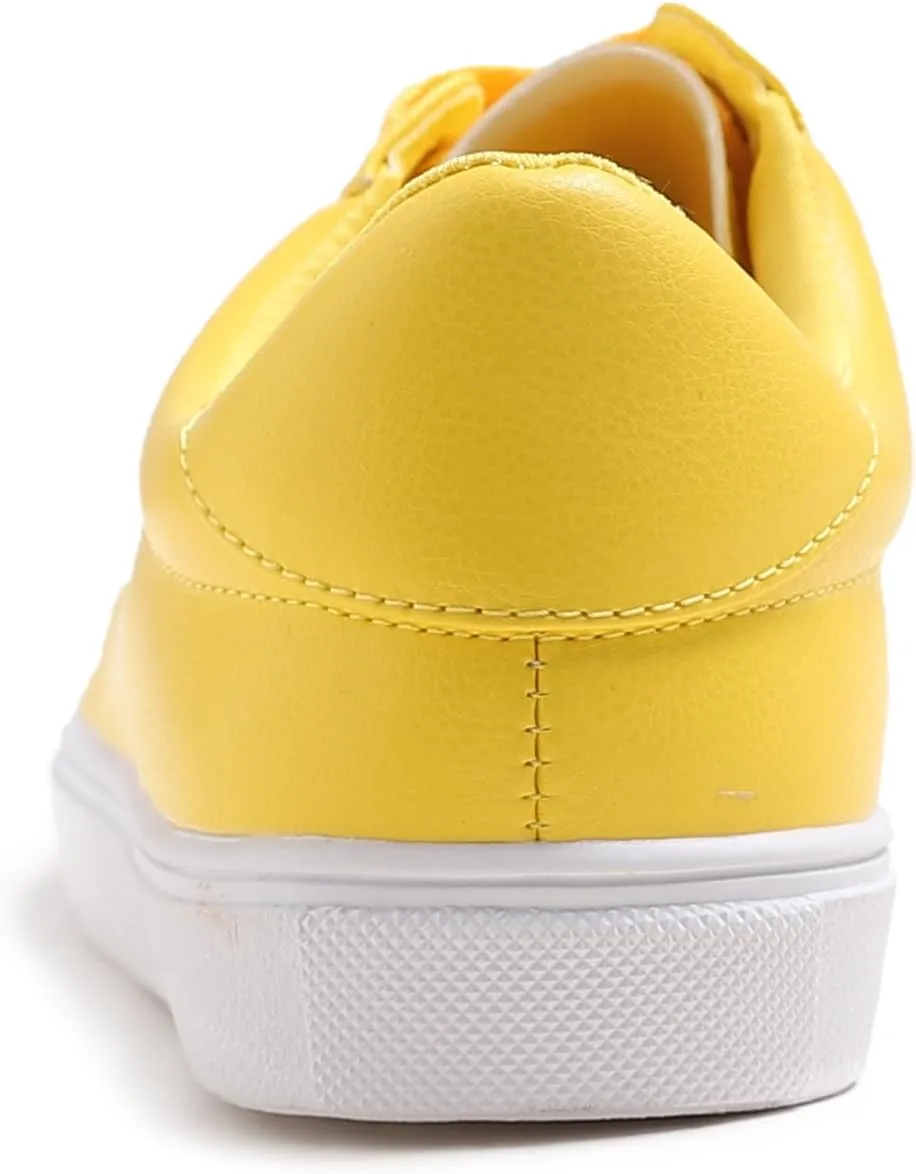 FEVERSOLE Women's Fashion Lightweight Spring Summer Vegan Leather Sneaker Casual Comfort Walking Shoes