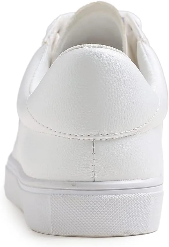FEVERSOLE Women's Fashion Lightweight Spring Summer Vegan Leather Sneaker Casual Comfort Walking Shoes