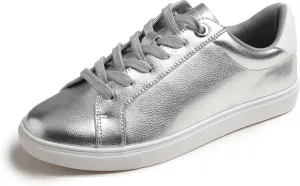 FEVERSOLE Women's Fashion Lightweight Spring Summer Vegan Leather Sneaker Casual Comfort Walking Shoes