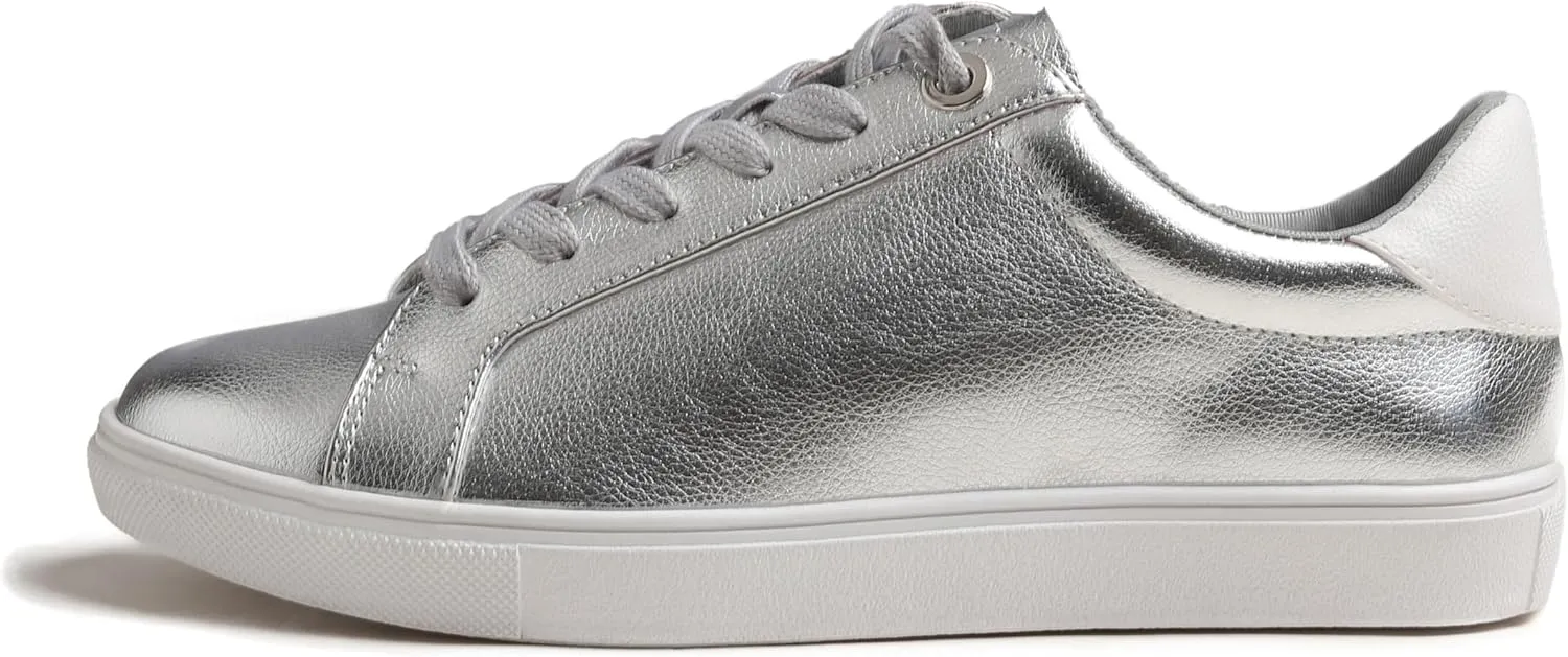FEVERSOLE Women's Fashion Lightweight Spring Summer Vegan Leather Sneaker Casual Comfort Walking Shoes