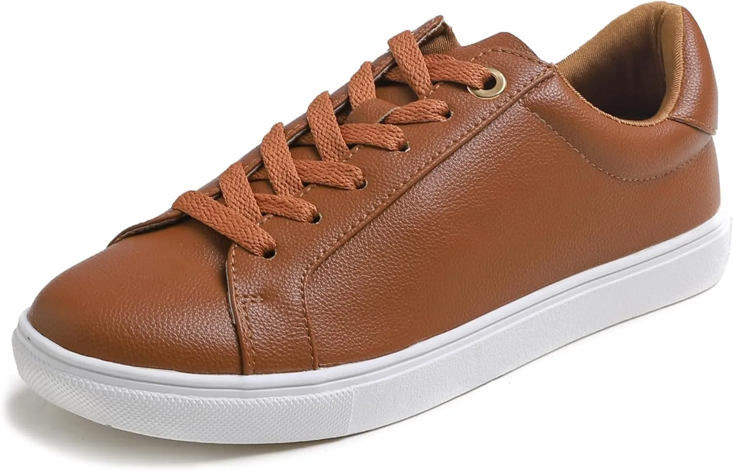 FEVERSOLE Women's Fashion Lightweight Spring Summer Vegan Leather Sneaker Casual Comfort Walking Shoes