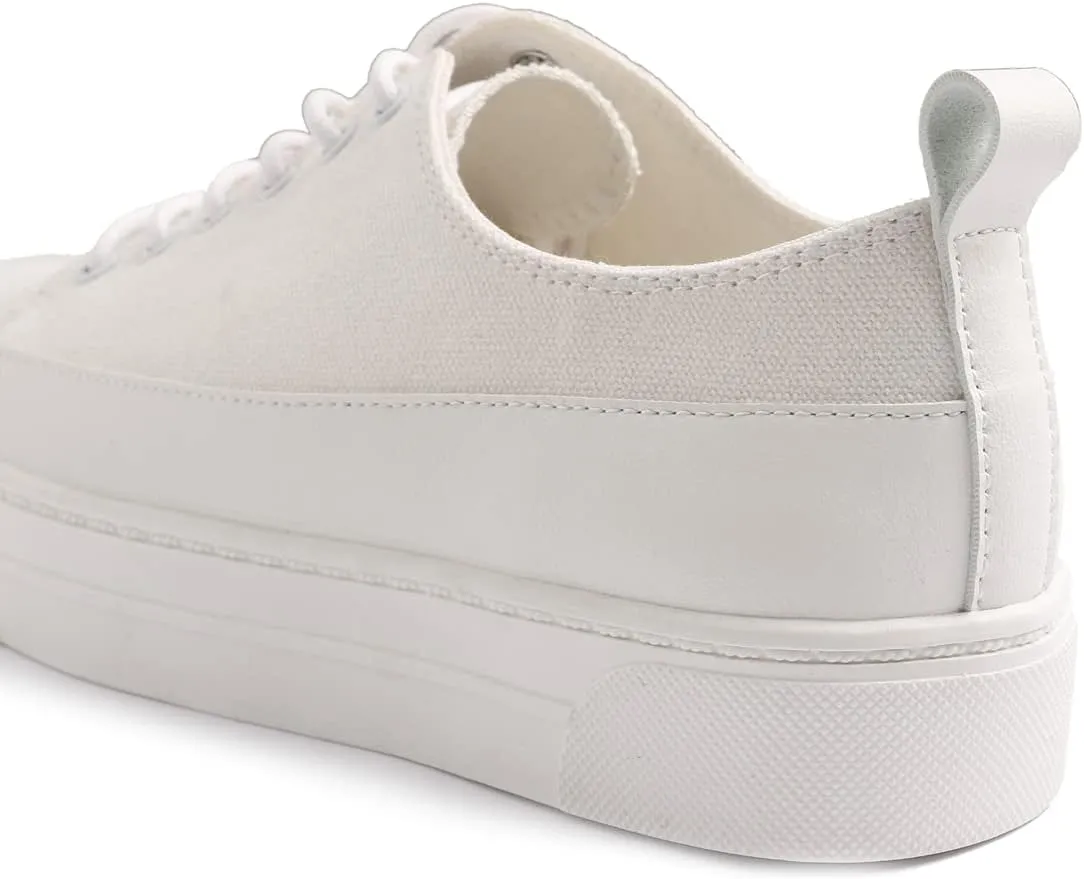 FEVERSOLE Women's Fashion Lightweight Spring Summer Vegan Leather Sneaker Casual Comfort Walking Shoes