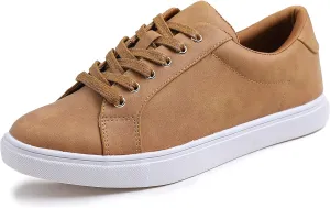 FEVERSOLE Women's Featured PU Leather Colorful Lace Up Sneaker