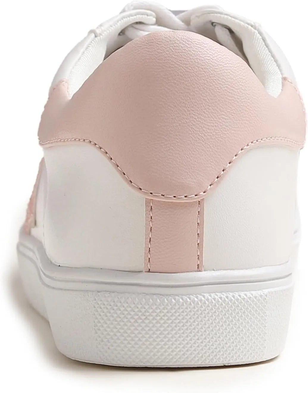 FEVERSOLE Women's Featured PU Leather Colorful Lace Up Sneaker