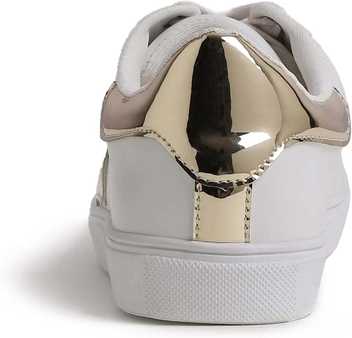 FEVERSOLE Women's Featured PU Leather Colorful Lace Up Sneaker