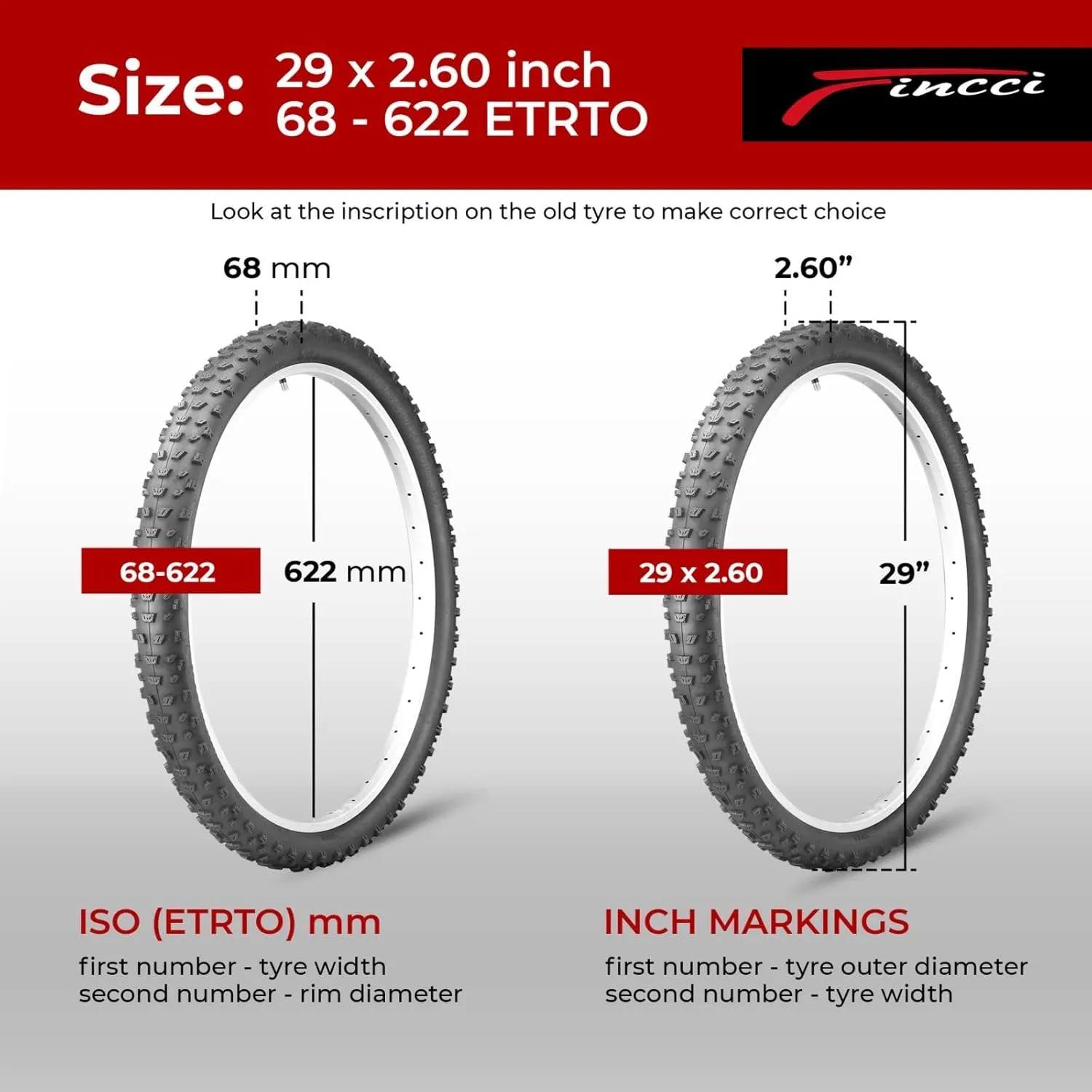 Fincci 27.5 x 2.35 Mountain Bike Tires – Foldable, Nylon Antipuncture Protection, 60 TPI for Enduro, Downhill, and XC Trail Bikes – Pack of 2