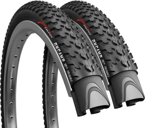 Fincci Pair 27.5 x 2.10 Mountain Bike Tire 54-584 Foldable Tires Oncamp for Road MTB Mud Dirt Offroad Bicycle - 27.5x2.10 Tire Pack of 2