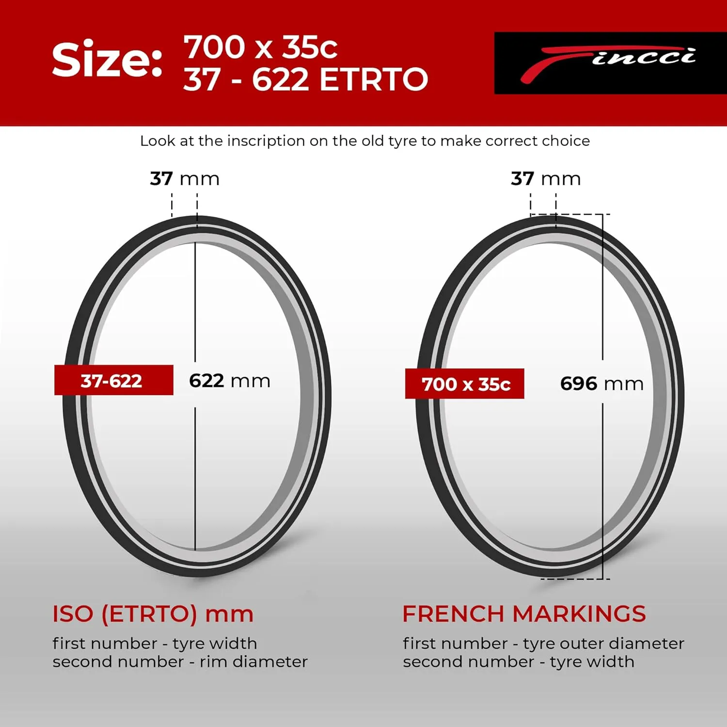 Fincci Pair 700x35c Tire Foldable 37-622 with 1mm Antipuncture Protection for Cycle Road Mountain MTB Hybrid Touring Electric Bike Bicycle with 700 x 35c Tires - Pack of 2