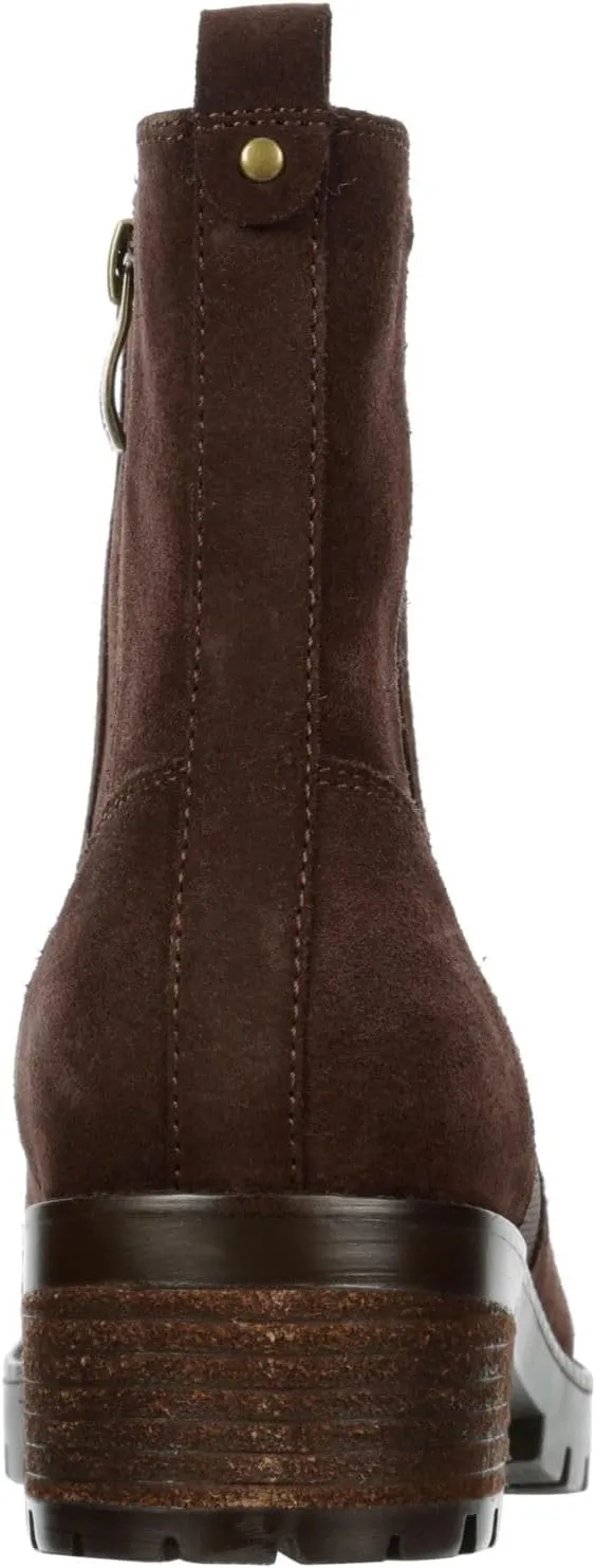 Finley - Women's Casual Slip-On Suede Lug Sole Chelsea Ankle Boots
