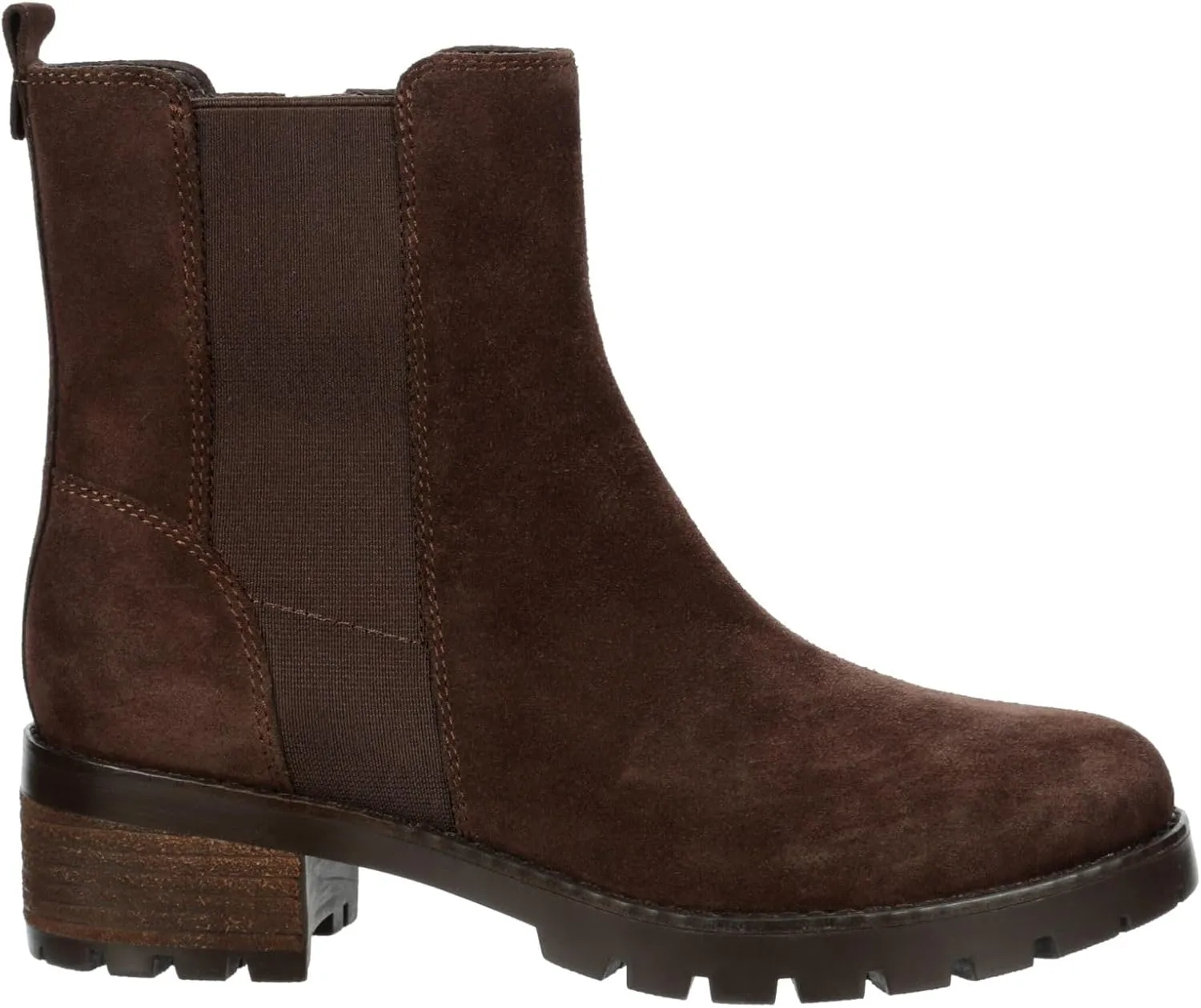 Finley - Women's Casual Slip-On Suede Lug Sole Chelsea Ankle Boots