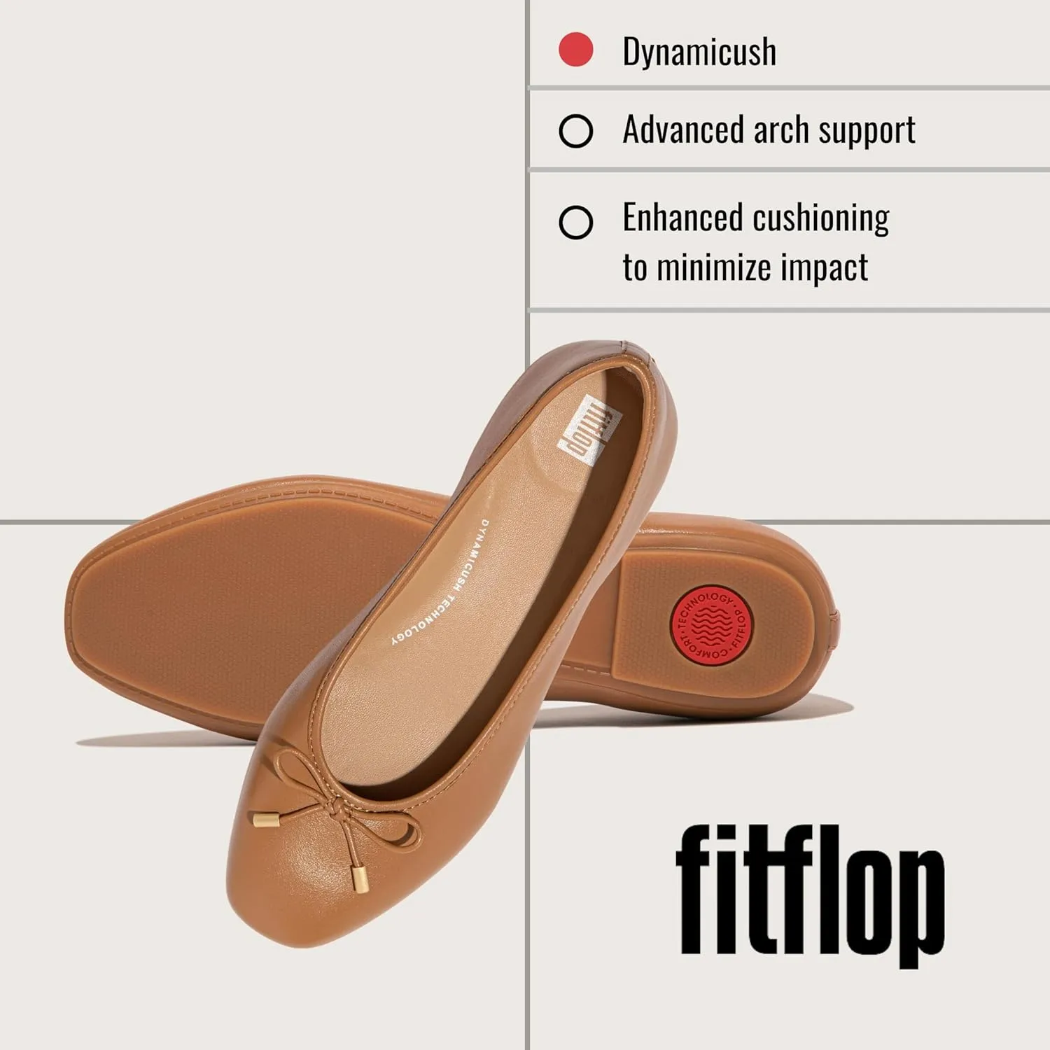 FitFlop Women's Delicato Bow Soft Leather Ballerinas Ballet Flat