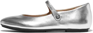 FitFlop Women's Delicato Crystal-Cluster Soft M/Leather Mary Janes Ballet Flat