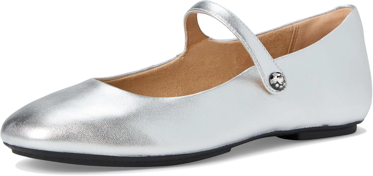 FitFlop Women's Delicato Crystal-Cluster Soft M/Leather Mary Janes Ballet Flat