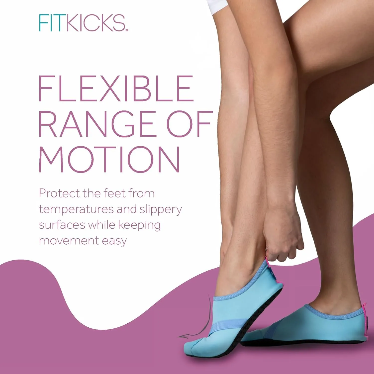 FITKICKS Original Women's Foldable Active Lifestyle Minimalist Footwear Barefoot Yoga Sporty Water Shoes