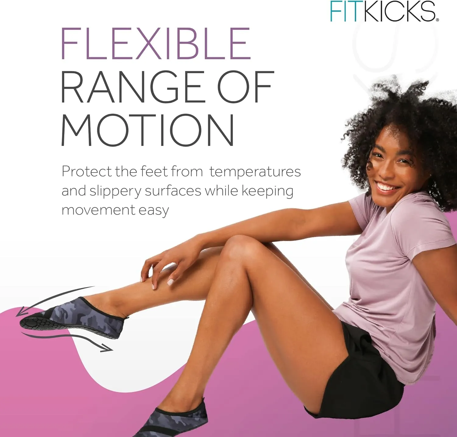 FITKICKS Original Women's Foldable Active Lifestyle Minimalist Footwear Barefoot Yoga Sporty Water Shoes