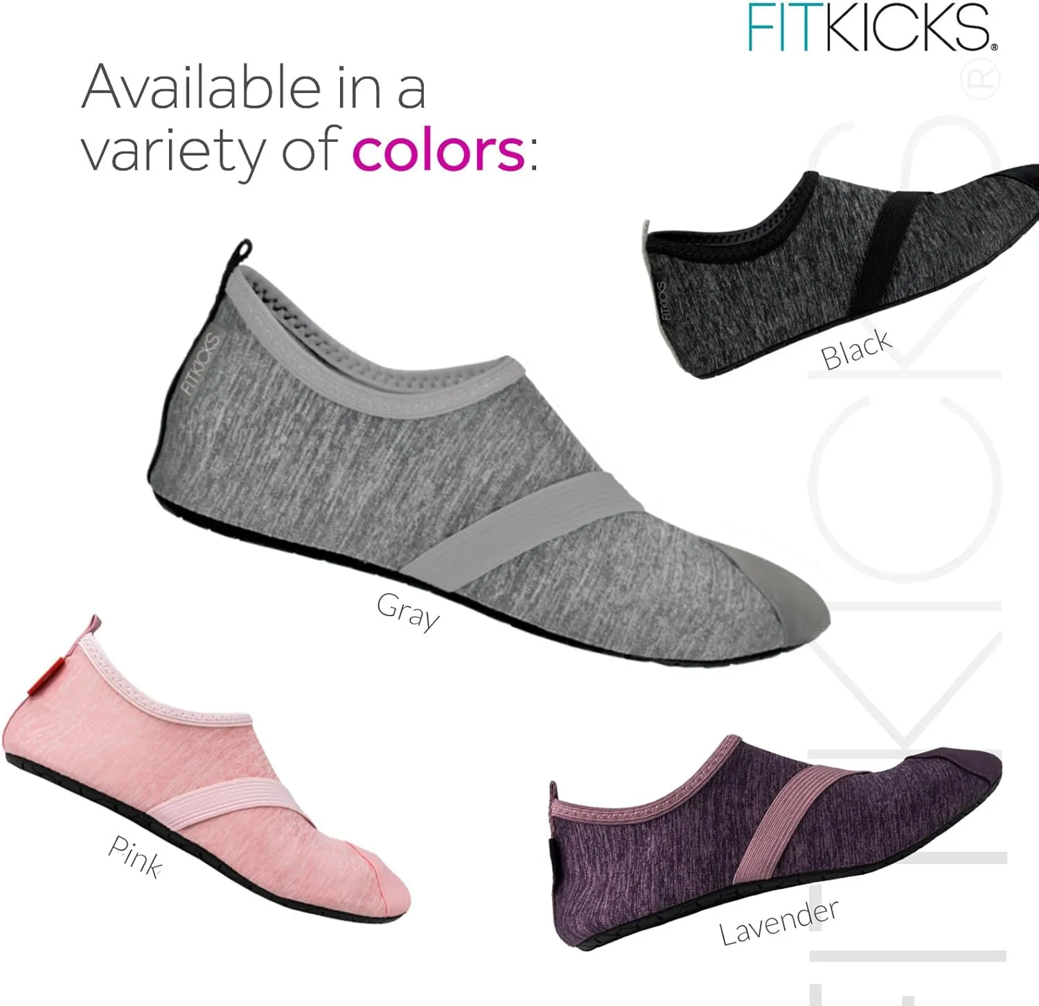 FITKICKS Original Women's Foldable Active Lifestyle Minimalist Footwear Barefoot Yoga Sporty Water Shoes