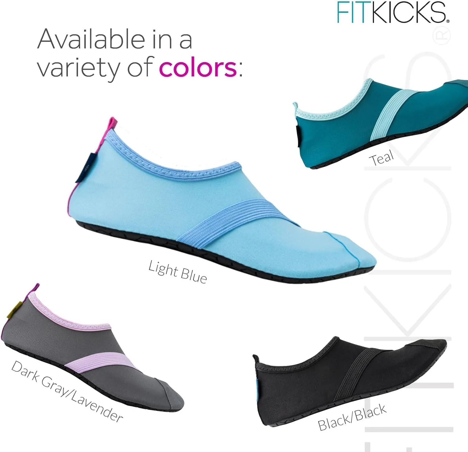 FITKICKS Original Women's Foldable Active Lifestyle Minimalist Footwear Barefoot Yoga Sporty Water Shoes