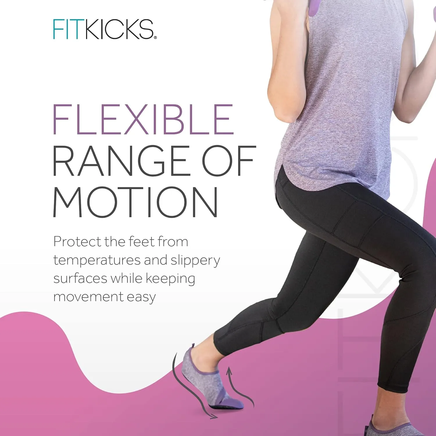 FITKICKS Original Women's Foldable Active Lifestyle Minimalist Footwear Barefoot Yoga Sporty Water Shoes