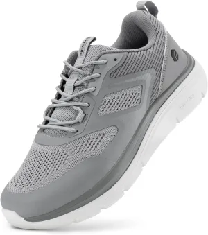 FitVille Walking Shoes for Men Wide Toe Box Lightweight Extra Wide Shoes for Men Non Slip Walking Tennis Shoes for Men Cushioned Men's Slip on Walking Shoes Comfortable Wide Width Men's Sneakers