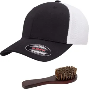 Flexfit 6533 Ultrafibre and Airmesh Lightweight Cap Bundle with THP Hat & Clothing Brush