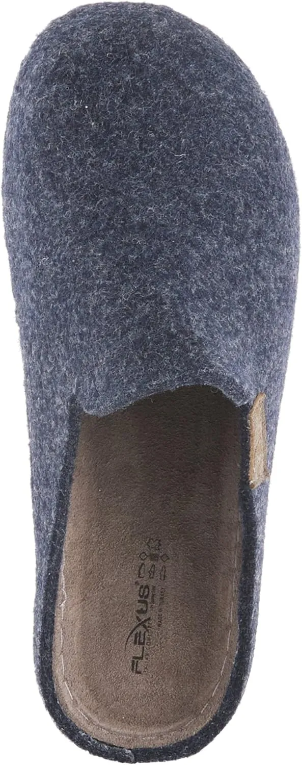Flexus Spring Step Cloggish Platform Clogs for Women - Wool Felt Round Toe Slippers - Ladies Casual Shoes for Everyday Wear