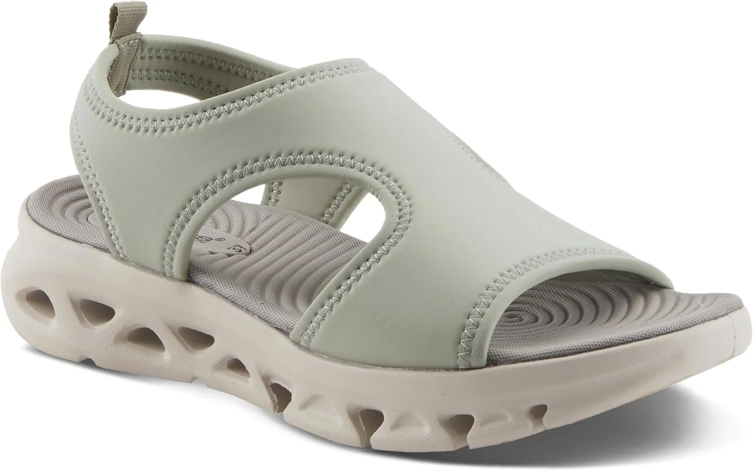 Flexus Women's GUZMAN Ankle Strap Sandals – Lycra Slip-On with Cushioned Footbed and Sporty EVA Outsole